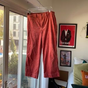 Madewell Dusty Pink Corduroy Wide Leg Pants